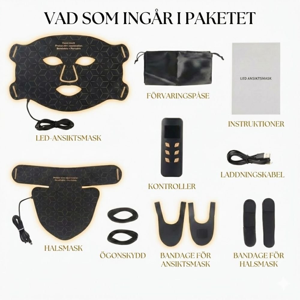 Veluria™ Silk - LED Contour System + Halsmask (Gåva) - Veluria